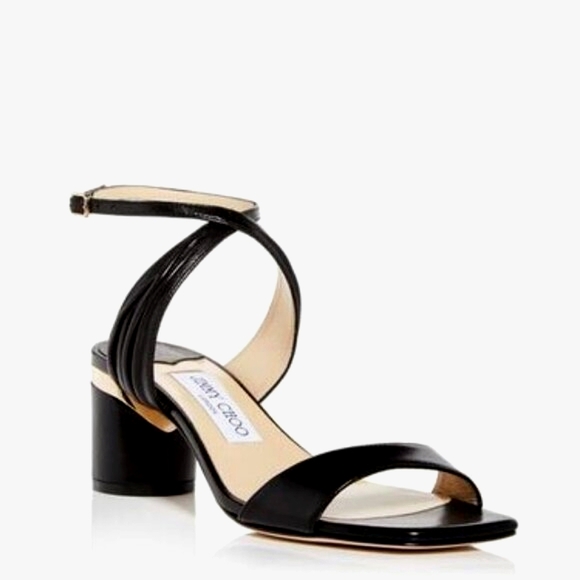 NIB$795 Jimmy Choo Jago 60mm Leather Sandals Wraparound Ankle Strap Slingback 7 - Picture 1 of 16